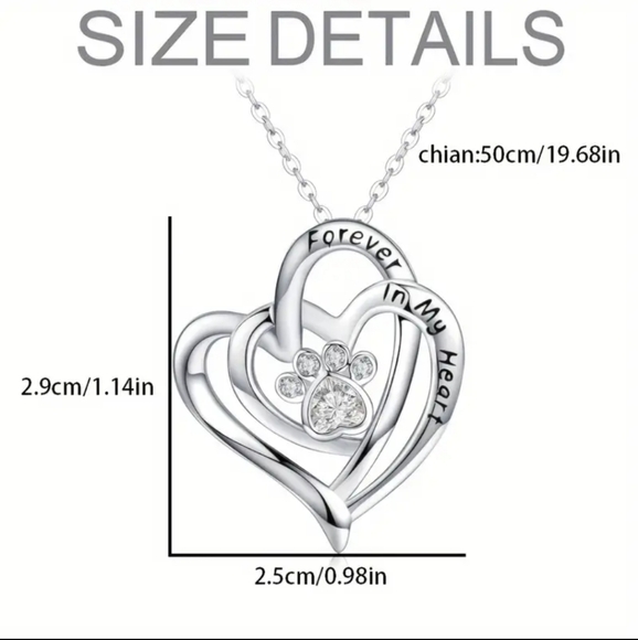 Forever In My Heart Double Heart Necklace - Picture 4 of 4